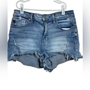 Kancan Jean Shorts Distressed Short‎ Size 7/27 Preppy Beach Resortwear